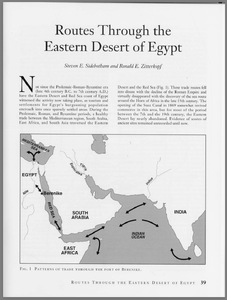 Routes through the Eastern Desert of Egypt